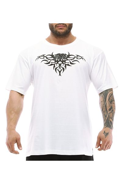 Big Sam White Cotton Body T-Shirt 2708