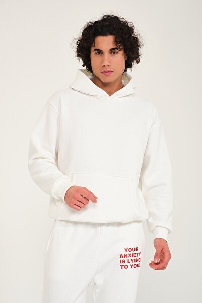 C&C OKULCUNUZ Ваша тривога лежить на вас Спортивний костюм з капюшоном і кишенями Kanguru