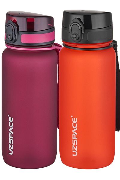 Uzspace 2-Piece Tritan Flask Set 650 Ml 14 Different Color Options Fiftyfifty