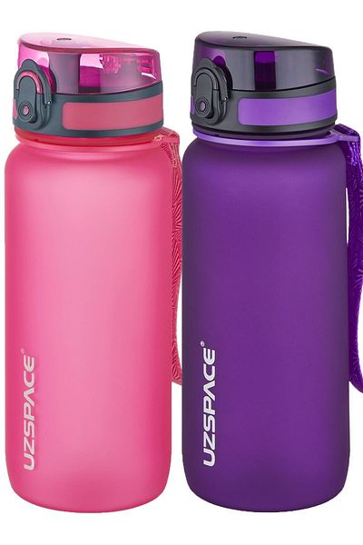 Uzspace 2-Piece Tritan Flask Set 650 Ml 14 Different Color Options Fiftyfifty