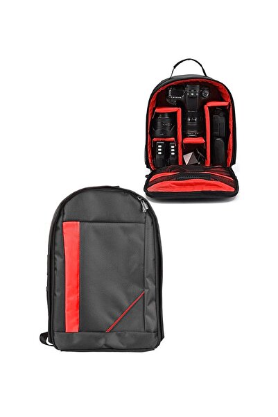 FototekFotograf Canon Dslr Fotoğraf Makine Çift Askı Laptop Bölmeli Sırt Çantası
