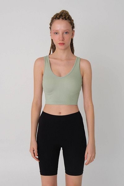 Addax Bustier - Grün - Unifarben