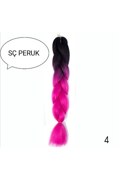 SÇ PERUK M-4 African Braid Rasta Tiwist Black Braid 100 gr with Ombre 60 Cm