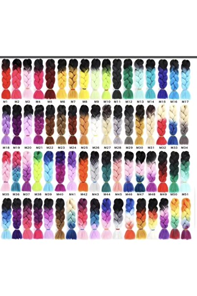 SÇ PERUK M-4 African Braid Rasta Tiwist Black Braid 100 gr with Ombre 60 Cm