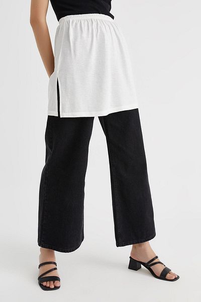 mirach Cream Combed Cotton Underwear Skirt