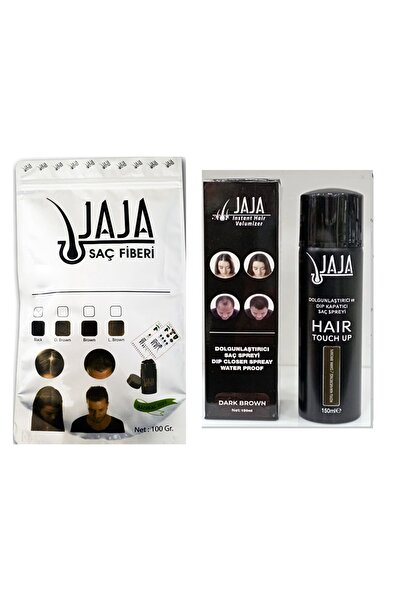 Jaja 100 gr Koyu Kahve Saç Tozu 150 Ml. Koyu Kahve Dolgunlaştırıcı Sprey