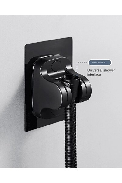 Plodna House Siyah Kendinden Yapışkanlı 15 Kg Taşıyabilen Nano Duş Başlığı As...