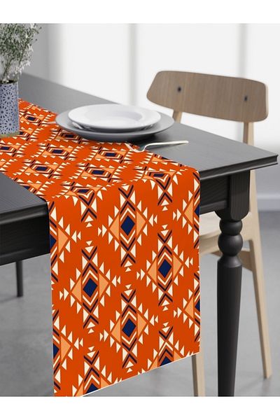 FUS BLUE Ethnic Patterned Runner