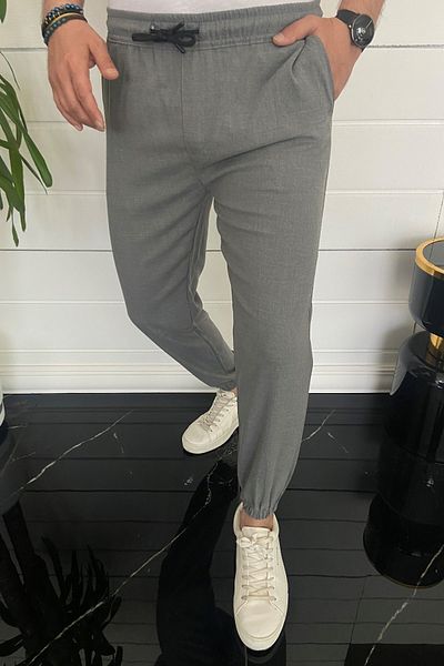 MODAMESTO Men's Smoked Relaxed Fit Jogger Pants