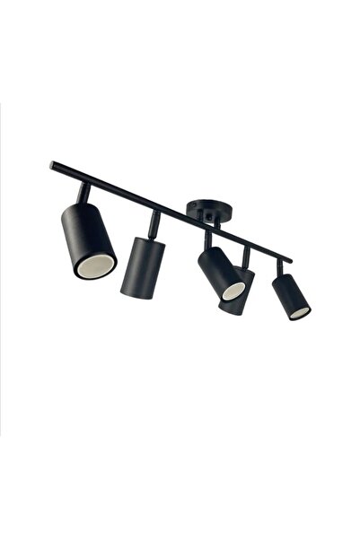 RİOLİGHT Led Spot,led Avize Siyah 1 Gövde 5xgu10 Duylu 5w Gün Işığı 360 Derec...