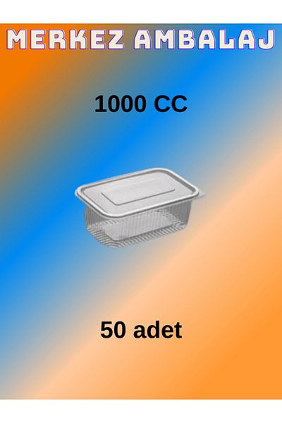 Anı Refrigerator Storage Container Plastic Leak Proof Container 1000gr 50 Pieces