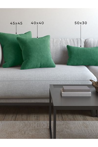 Demor Home Soft Series Pine Green Throw Pillow, Pillowcase