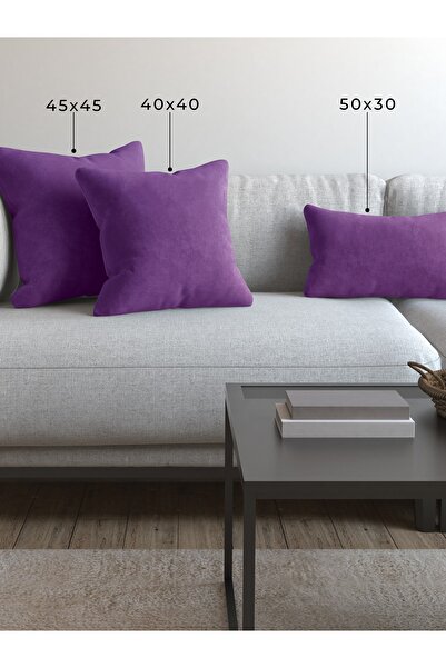 Demor Home Soft Series Ametist Rengi Kırlent, Yastık Kılıfı