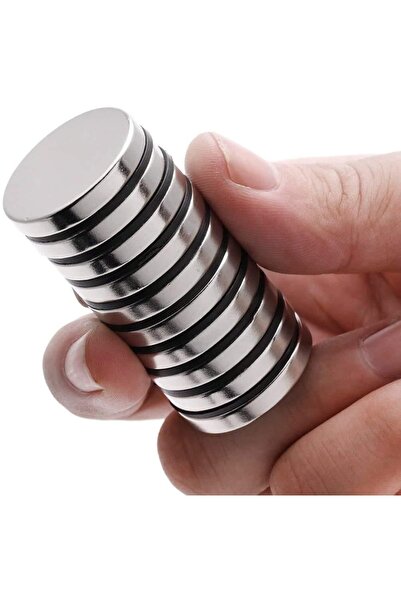 Hdg Çap 20mm X Kalınlık 3mm Süper Güçlü Yuvarlak Neodyum Mıknatıs Magnet - 2 Adet