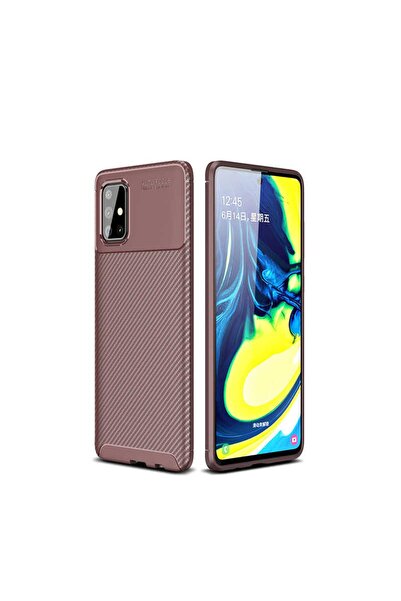 ZM STORE Samsung Galaxy A71 Kılıf Karbon Tasarımlı Harika Kesim Negro Kapak