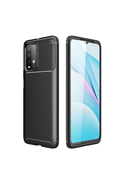 ZM STORE Xiaomi Poco M3 Kılıf Karbon Tasarımlı Harika Kesim Negro Kapak