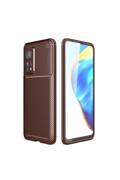 ZM STORE حافظة هاتف Xiaomi Mi 10t 5g بتصميم كربوني رائع وغطاء أسود