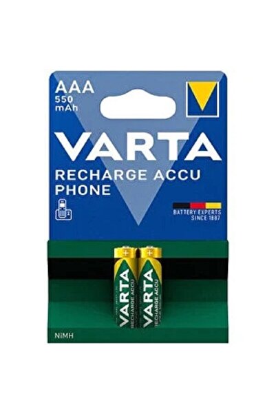 ATAELEKTRONİK Şarj Edilebilir Ince Aaa Varta Aaa 550mah 2li Blister Telsiz Te...