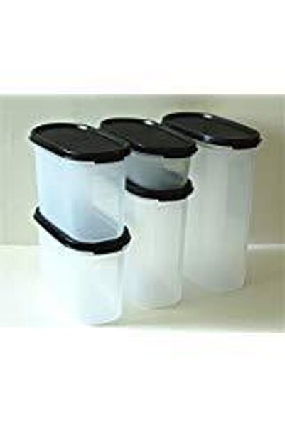 EvoVici Oval Storage Container Black (500Ml+1.1L+1.7L+2.3L+2.9)