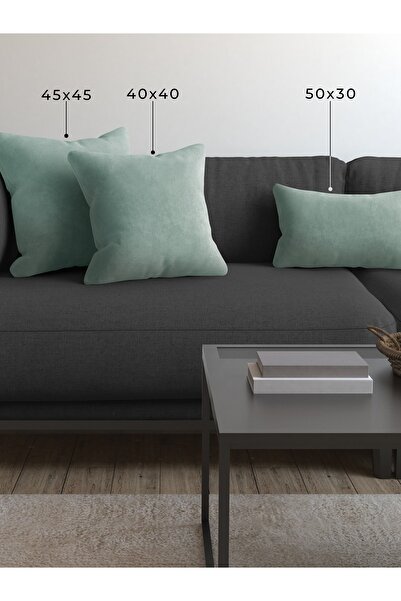 Demor Home Soft Series Nil Yeşili Kırlent, Yastık Kılıfı