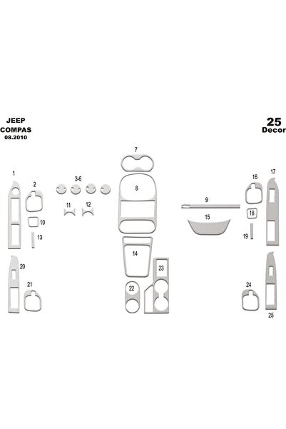 meriç cockpit design ميريتش ®   كرايسلر كومباس توربيدو امامي مطلي الومنيوم 25...