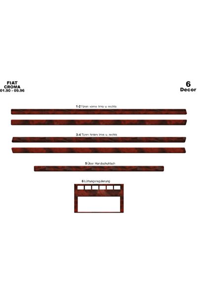 meriç cockpit design ميريتش ®   فيات كروما توربيدو أمامي مطلي بالماهوجني 6 قط...