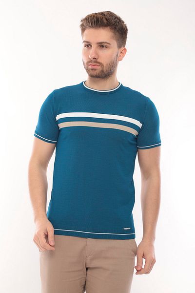 FORE SPORT Тениска с къс ръкав, плетена, нулева яка