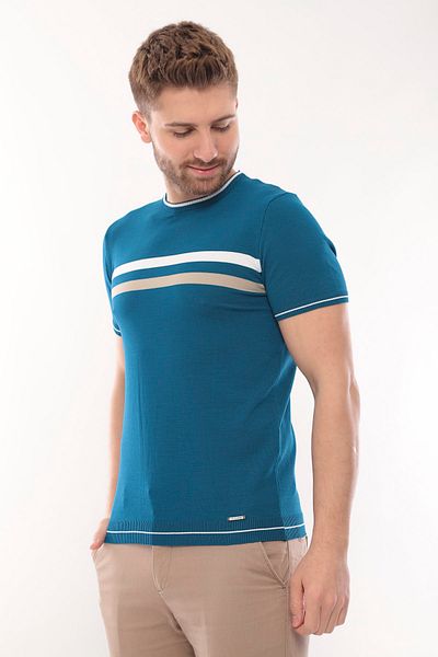 FORE SPORT Тениска с къс ръкав, плетена, нулева яка
