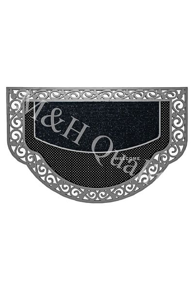 M&H Quality Half Moon Model Welcome Summer Door Mat Silver Color
