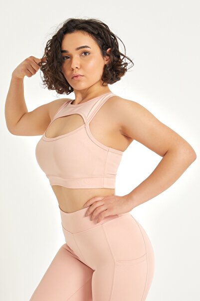 YEXECH Жіночий рожевий спортивний бюстгальтер