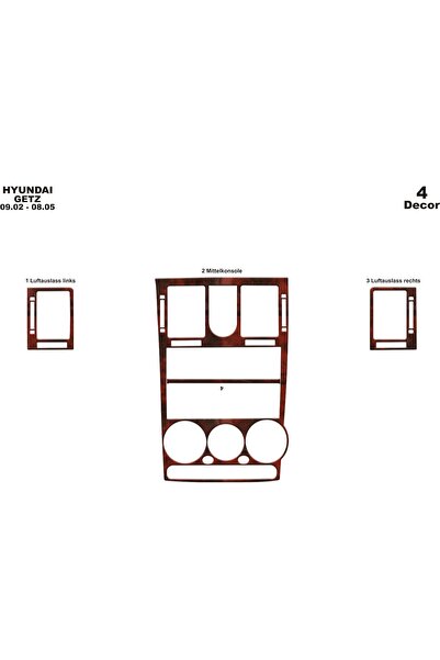 meriç cockpit design ميريتش ®   هيونداي جيتز توريد توريد امامي ماهوجني 4 قطع ...