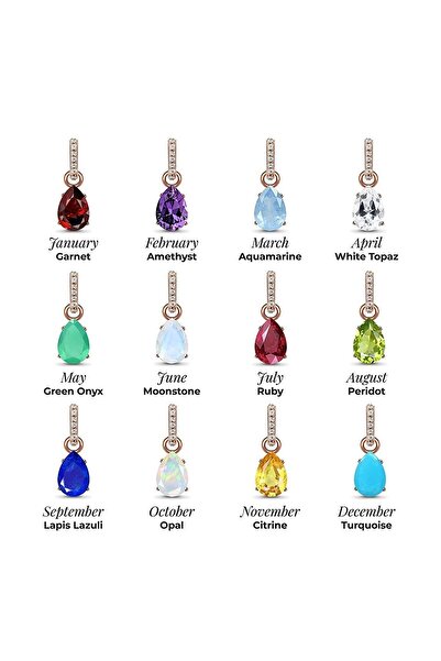 Eva Jewelry Firuze Mistik Topaz Taşlı 14k Rose Gold Kaplama Kadın Kolye