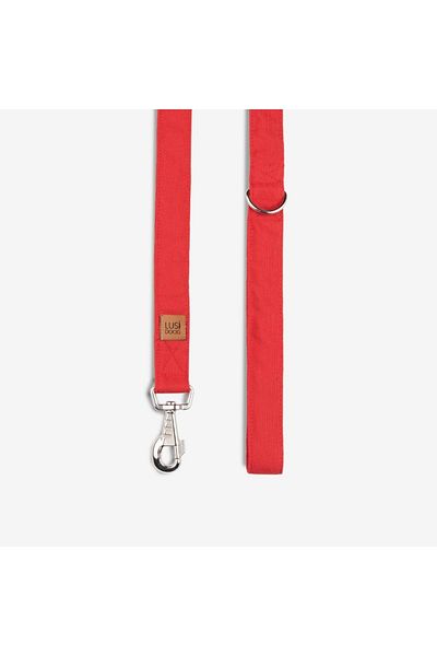 Lusi Doog Red Dog Walking Strap Dog Leashing (WIDTH OPTIONAL)