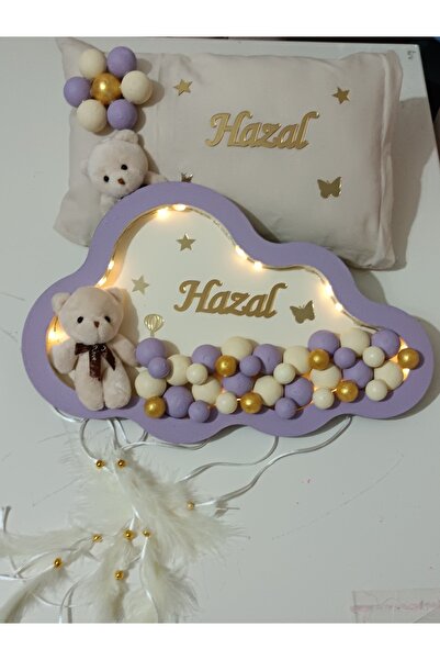 bebek atölyem Kişiye Özel El Işi Ledli Kapı Süsü Ve Takı Yastığı