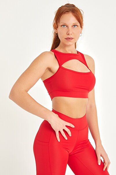 YEXECH Red Women's Sports Bra