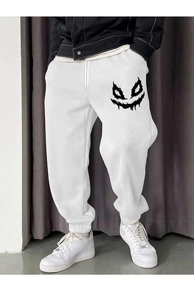 Keywest Smile Printed White Φούτερ με 3 κλωστές