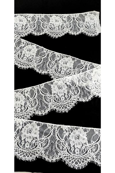 ALTAY TEKSTİL ÜRÜNLERİ White Bearded Lace Edge 15 Cm (3 Mt)