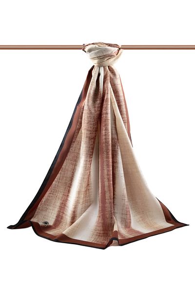 Vissona Γυναικείο σάλι πολυτελείας Medina Silk Dusty Rose-1