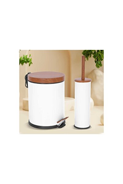 Efor 753b Ξύλινο Σετ Μπάνιου 2 τεμαχίων Λευκό