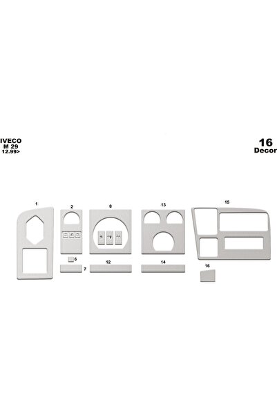 meriç cockpit design ميريتش ®   ايفيكو M29 120 توربو أمامي طلاء ألمنيوم 16 قط...