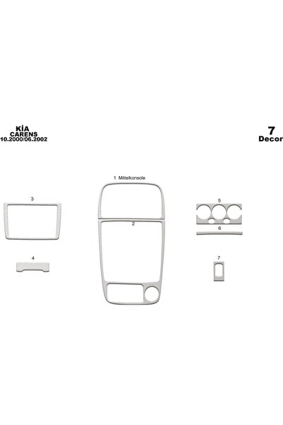 meriç cockpit design ميريتش ®   كيا كارينز توريد توريد امامي الومنيوم 7 قطع 2...
