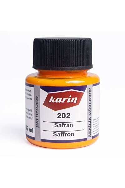 Karin حبر أكريليك الزعفران - حبر الخط 202-45 مل