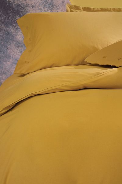 Yataş Plain Double Ranforce Washable Duvet Cover Set - Safran