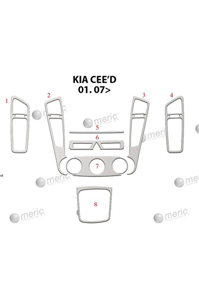 meriç cockpit design ميريتش ®   كيا سيد توربيدو امامي مطلي الومنيوم 8 قطع 2007-›