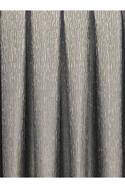 Taç Fon Perde Antrasit Simli Jakarlı Sık Pile Fon