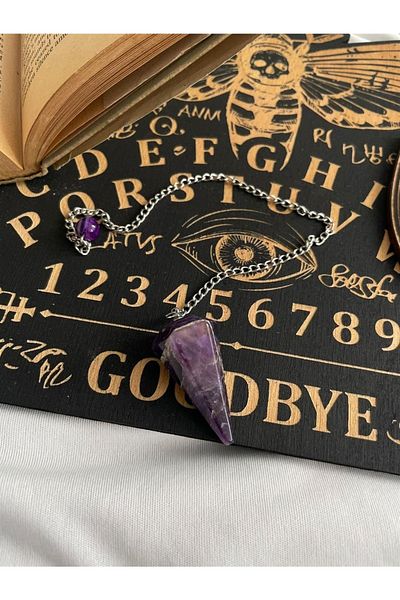 REGIN COLLECTIVE Amethyst Natural Stone Pandula - Pendulum