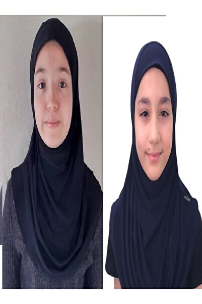 ALLURİNG THE BETTER ONE Bone Pratik Başörtü Eşarp-2 Adet (LACİ-SİYAH)