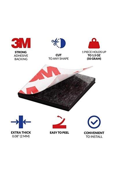 AYMAGNET 3m 30 Adet 30x30 Yapışkanlı Mıknatıs Magnet, Mıknatısı Dolap, Nişan, Bebek Güçlü Çok Amaçlı Süsleme