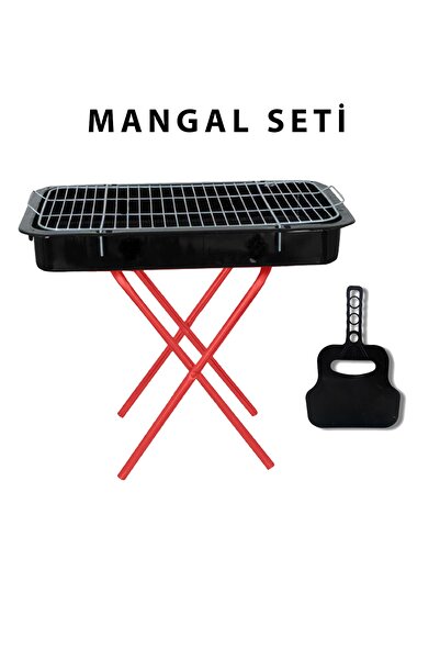 Genel Markalar Katlanabilir Ayaklı Mangal Ve Yelpaze Seti