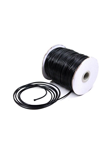 yfhobi 5 Metre - Parlak Siyah Renk Kore Ipi, Kolye, Bileklik, Takı Ipi